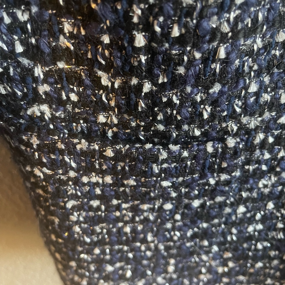 NWOT J. Crew Midnight Boucle - Navy and Silver Tweed Cropped Blazer - Size 4 - Picture 8 of 10